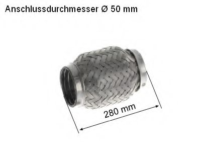 HJS 83 00 8558 Flex Hose, exhaust system